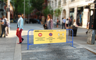 Ciudades que Caminan facilita prototipos de señales para el urbanismo táctico peatonalizador